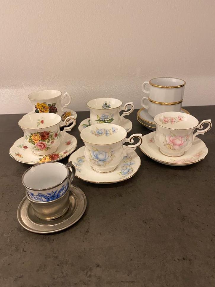 Engelse kop en schotels, Antiek en Kunst, Antiek | Servies compleet, Ophalen of Verzenden