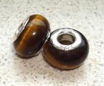 Bedel met tijgeroog, Want 18 Hoogvliet, Adorabeads, Nieuw, 4 bedels of meer