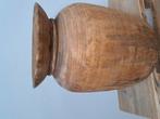 Grote houten nepalese vaas / pot, Huis en Inrichting, Woonaccessoires | Vazen, Ophalen, Overige materialen, Overige kleuren, Zo goed als nieuw