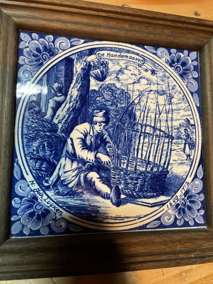 Beroepentegel- Delft Blauw - Jan Luyken, Antiek en Kunst, Antiek | Wandborden en Tegels, Ophalen of Verzenden
