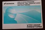 Honda VTR1000F 2002 Firestorm motorfiets instructie boekje, Motoren, Handleidingen en Instructieboekjes, Ophalen of Verzenden