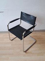 Mart Stam design leren stoel, Ophalen, Gebruikt, Zwart, Eén