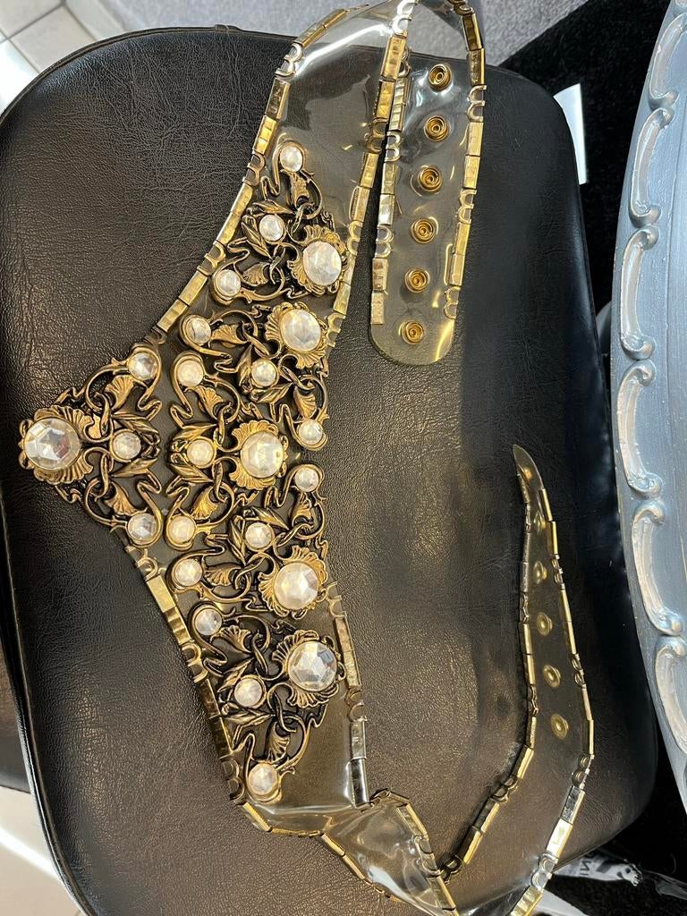 Vintege zware centiur, Kleding | Dames, Riemen en Ceinturen, Ophalen, Zo goed als nieuw, Zwart