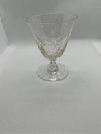 Vintage kristallen borrelglas met ingeslepen afbeelding, Antiek en Kunst, Antiek | Glas en Kristal, Ophalen of Verzenden