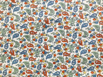 Vintage katoenen stof paisley patroon (L250 x B90 cm) beschikbaar voor biedingen