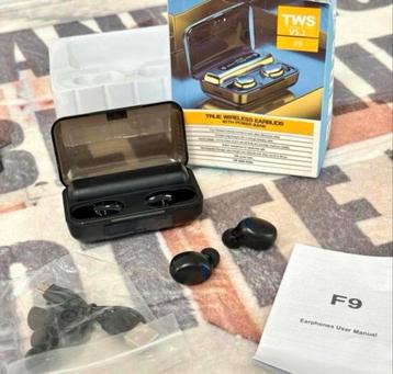Oordopjes Draadloze Bluetooth V5.0 F9 TWS cover + powerbank beschikbaar voor biedingen