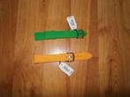 2 Siliconen horlogebandjes 18 mm merk Fossil groen+oranje nw, Sieraden, Tassen en Uiterlijk, Overige Accessoires, Nieuw, Ophalen of Verzenden