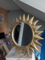 Gouden zonnespiegel Vintage., Antiek en Kunst, Antiek | Spiegels, Ophalen, Rond, Minder dan 100 cm