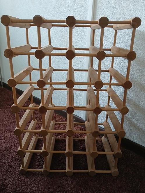 Houten wijnrek voor max. 24 flessen wijn, Huis en Inrichting, Woonaccessoires | Wijnrekken, Zo goed als nieuw, Hout, Ophalen