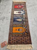 Handgeknoopt Perzisch wol tapijt loper tafelkleed 32x92cm, Perzisch vintage oosters HYPE, Minder dan 50 cm, Gebruikt, Rechthoekig