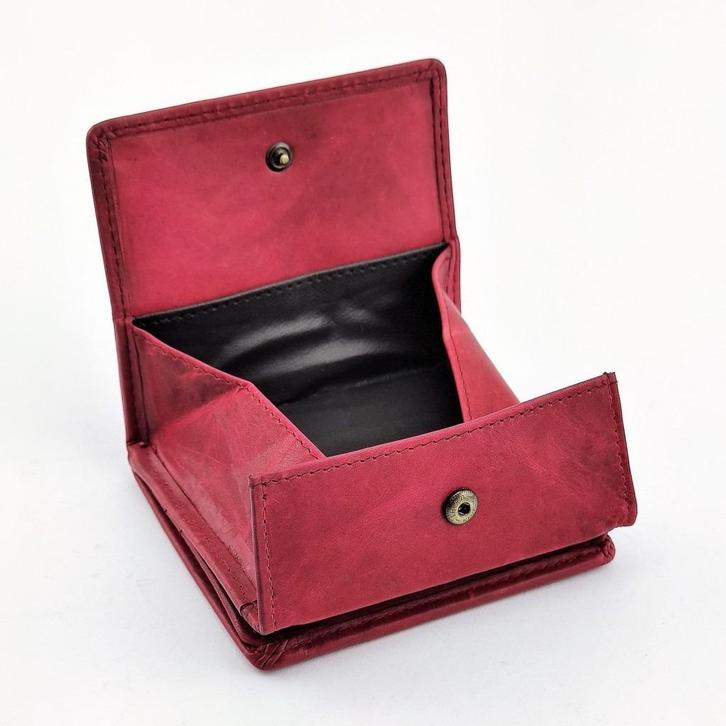 Bordeaux Leren RFID-Portemonnee, Sieraden, Tassen en Uiterlijk, Portemonnees, Nieuw, Overige merken, Rood, Leer, Verzenden