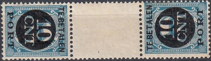 Nederland- 1924 - Keerdruk - (Têté-Bêche) NVPH- P67-B - O, Postzegels en Munten, Postzegels | Nederland, Postfris, T/m 1940, Verzenden