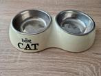 Voerbak voor kat - "Best Cat" dubbele RVS voerbak, Dieren en Toebehoren, Ophalen of Verzenden