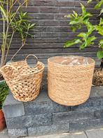 Rieten plantenpotten / mand  - 2 stuks, Overige materialen, Minder dan 30 cm, Minder dan 60 cm, Rond