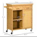 (NIEUW) Luxe bamboo keukenkar, Ophalen, Nieuw