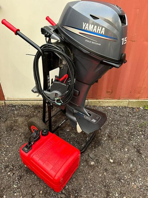 15 pk Yamha 4 takt elektrisch start/trim, Watersport en Boten, Buiten- en Binnenboordmotoren, Zo goed als nieuw, Benzine, Buitenboordmotor