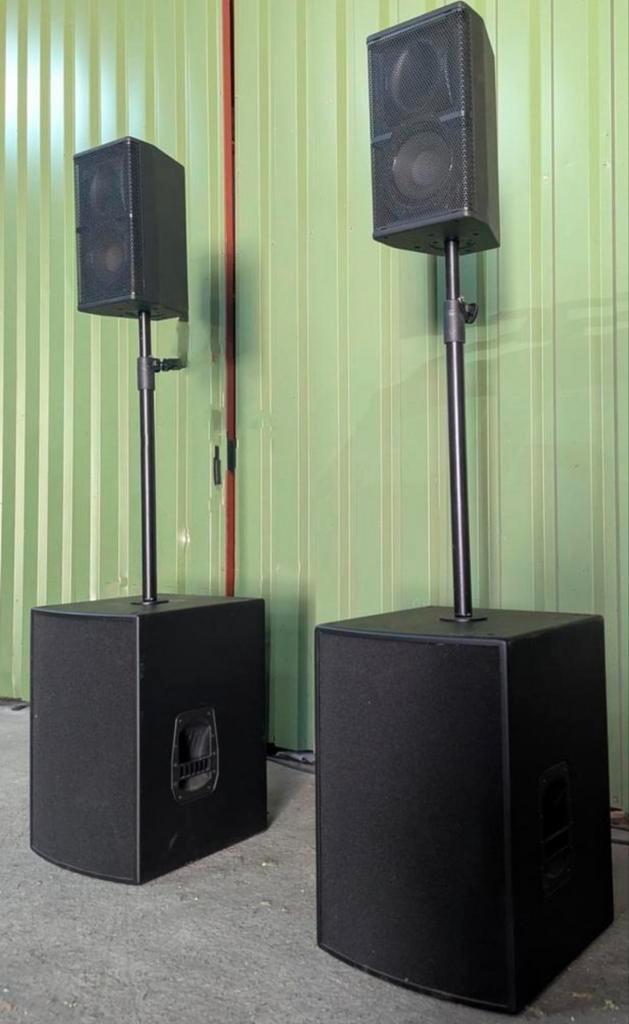 ✅ Beyma Pioneer XY pa set passief  (1800 watt rms), Audio, Tv en Foto, Luidsprekers, Gebruikt, Front, Rear of Stereo speakers