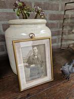 mooie antieke koper/messing fotolijst met passe partout, Antiek en Kunst, Ophalen of Verzenden
