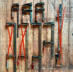 Antieke Lijmklemmen en Lijmknechten - Diverse Maten, Doe-het-zelf en Verbouw, Gereedschap | Handgereedschap, Ophalen, Gebruikt