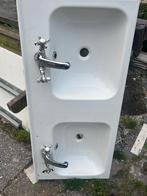 Dubbele Wastafel met Kranen, Huis en Inrichting, Ophalen of Verzenden, Gebruikt