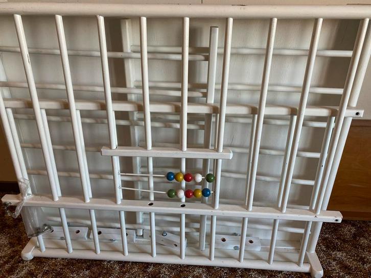 Vintage inklapbare box + nieuw boxkleed, Kinderen en Baby's, Babywiegjes en Ledikanten, Gebruikt, Overige typen, Ophalen of Verzenden