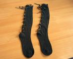 Zwarte kniekousen met kant en corsetlint Maat 36-39, Kleding | Dames, Sokken en Kousen, Ophalen of Verzenden