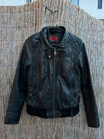 Leren jas vrouw maat 42, Ophalen, Gedragen, Maat 42/44 (L), Zwart