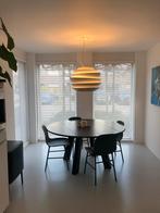 Ronde zwarte eettafel | 150 cm, Ophalen, Rond, Zo goed als nieuw, Vijf personen of meer