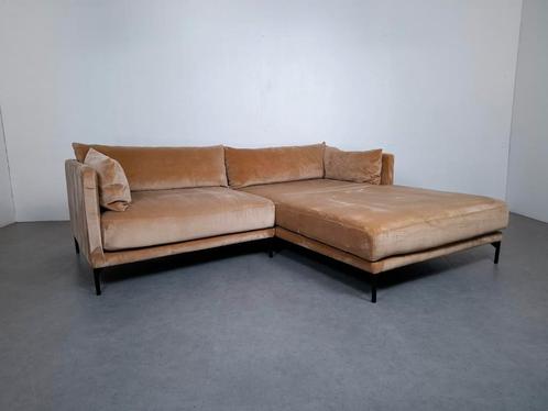 Sofacompany Hoekbank Velours | GRATIS BEZORGING | Gereinigd, Huis en Inrichting, Banken | Bankstellen, Gebruikt, Hoekbank, Vierpersoons of meer