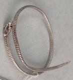 Zilveren slangenarmband flexibel 60 mm antiek 925 zilver, Ophalen of Verzenden, Zo goed als nieuw, Zilver, Zilver