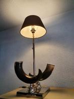 Hoorn hoorns hoornen lampen tafellampen tafellamp 2 stuks, Ophalen, Zo goed als nieuw, Metaal, Minder dan 50 cm