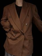 Vintage 100% wollen oversized blazer, Bruin, Maat 42/44 (L), Ophalen of Verzenden, Zo goed als nieuw
