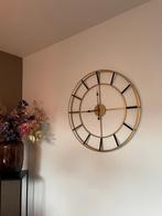 Grote Gouden Wandklok - Stijlvol Design, Huis en Inrichting, Woonaccessoires | Klokken, Ophalen of Verzenden, Zo goed als nieuw