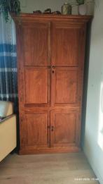 Opbergkast 2 delig, Ophalen, Gebruikt, 1 of 2 laden, Teakhout