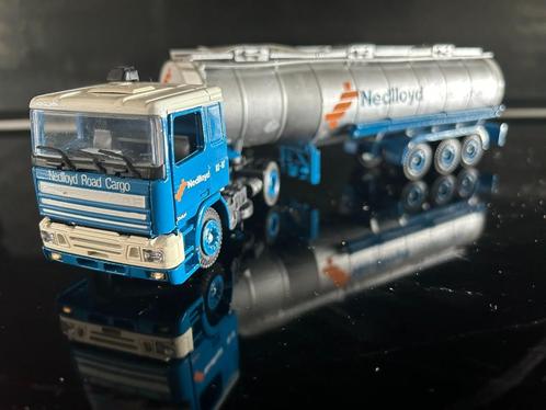 Tekno Daf 95 Nedlloyd met 3 as chemie tankoplegger in doos, Hobby en Vrije tijd, Modelauto's | 1:50, Zo goed als nieuw, Bus of Vrachtwagen