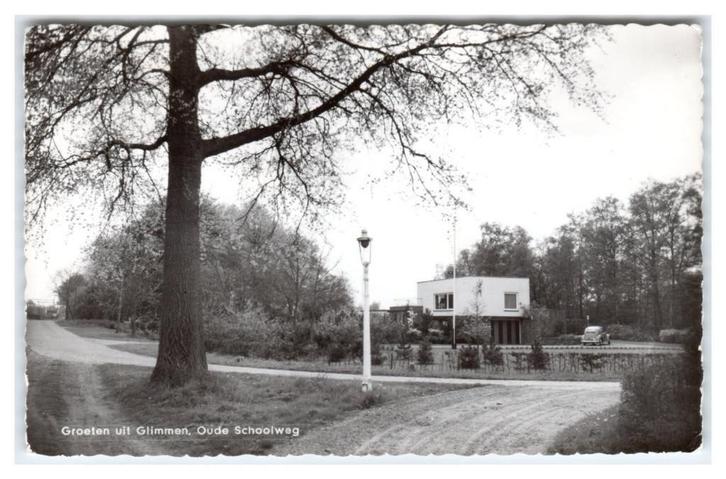 Glimmen, Oude Schoolweg. Lees beschrijving, Verzamelen, Ansichtkaarten | Nederland, Gelopen, Groningen, 1960 tot 1980, Verzenden