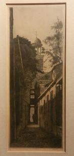 Fraaie ets Steeg bij Augustinuskerk Utrecht Willem v Leusden, Ophalen of Verzenden