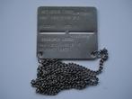 dog tags Belgisch identiteitsplaatje militaria, Ophalen, Landmacht, Overige gebieden, Embleem of Badge
