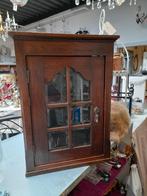 Mooie antieke wand vitrine bijbel kastje, Huis en Inrichting, Kasten | Vitrinekasten, Zo goed als nieuw, Minder dan 100 cm, 25 tot 50 cm