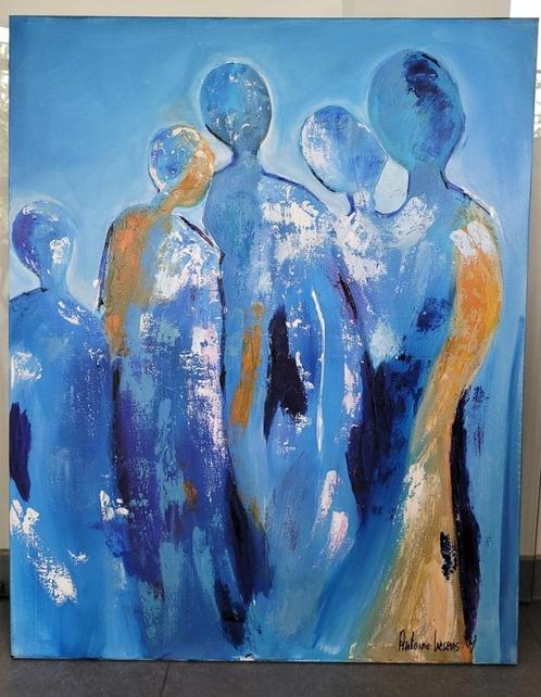 Antoine LIESENS, Happy family, Antiek en Kunst, Kunst | Schilderijen | Modern, Ophalen of Verzenden