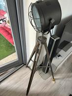 Scheepslamp industriele tripod lamp hout vloerlamp, Huis en Inrichting, Ophalen of Verzenden, Gebruikt, Glas, 150 tot 200 cm
