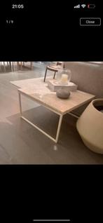 New- Bolia Como Salontafel - Traverti̇ne 60 x 60 x 34, Huis en Inrichting, Tafels | Bijzettafels, Vierkant, Nieuw, 55 tot 75 cm
