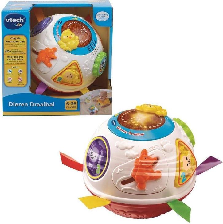 dierendraaibal  met licht en geluid VTech, Kinderen en Baby's, Speelgoed | Vtech, Zo goed als nieuw, 6 maanden tot 2 jaar, Ophalen of Verzenden