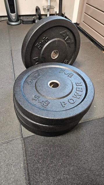 ATX rough rubber bumper plates 4x 15kg beschikbaar voor biedingen