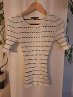 Nikkie wit truitje met zwarte strepen - Maat 34, Wit, Ophalen of Verzenden, Zo goed als nieuw, Maat 34 (XS) of kleiner