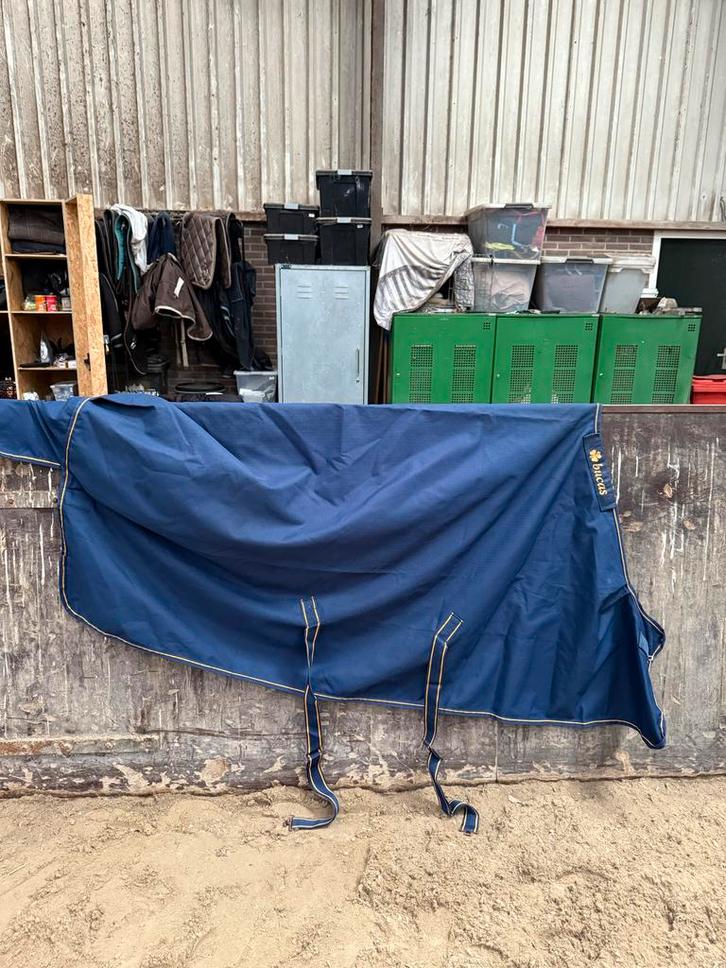 Bucas irish turnout navy 50 gram maat 7.0, Dieren en Toebehoren, Paarden en Pony's | Dekens en Dekjes, Zo goed als nieuw, Deken
