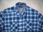 NIEUW geruit overhemd katoenen flanel maat XXL 45/46, Ophalen of Verzenden, Nieuw, Blauw, Overhemd
