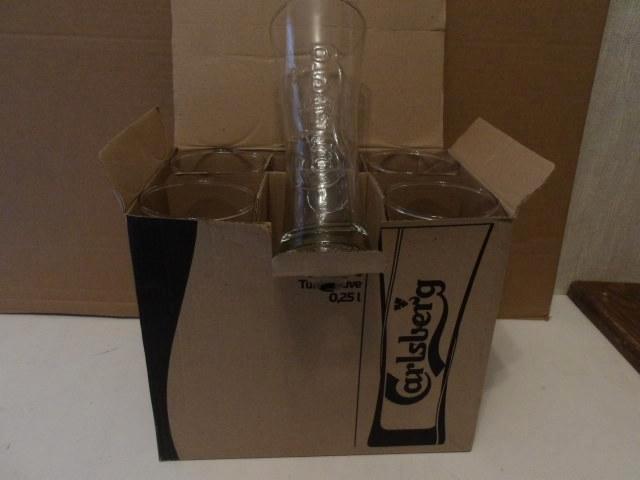 Carlsberg bier glazenset (nr.1) 6 stuks, Verzamelen, Biermerken, Glas of Glazen, Overige merken, Ophalen of Verzenden