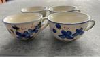 4 blauw beschilderde Chinese kopjes, Huis en Inrichting, Keuken | Servies, Ophalen of Verzenden, Zo goed als nieuw, Overige stijlen