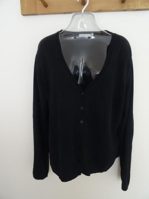 Bijenkorf collegevest mt L  - 100 % katoen, Kleding | Dames, Truien en Vesten, Zo goed als nieuw, Maat 42/44 (L), Zwart, Verzenden